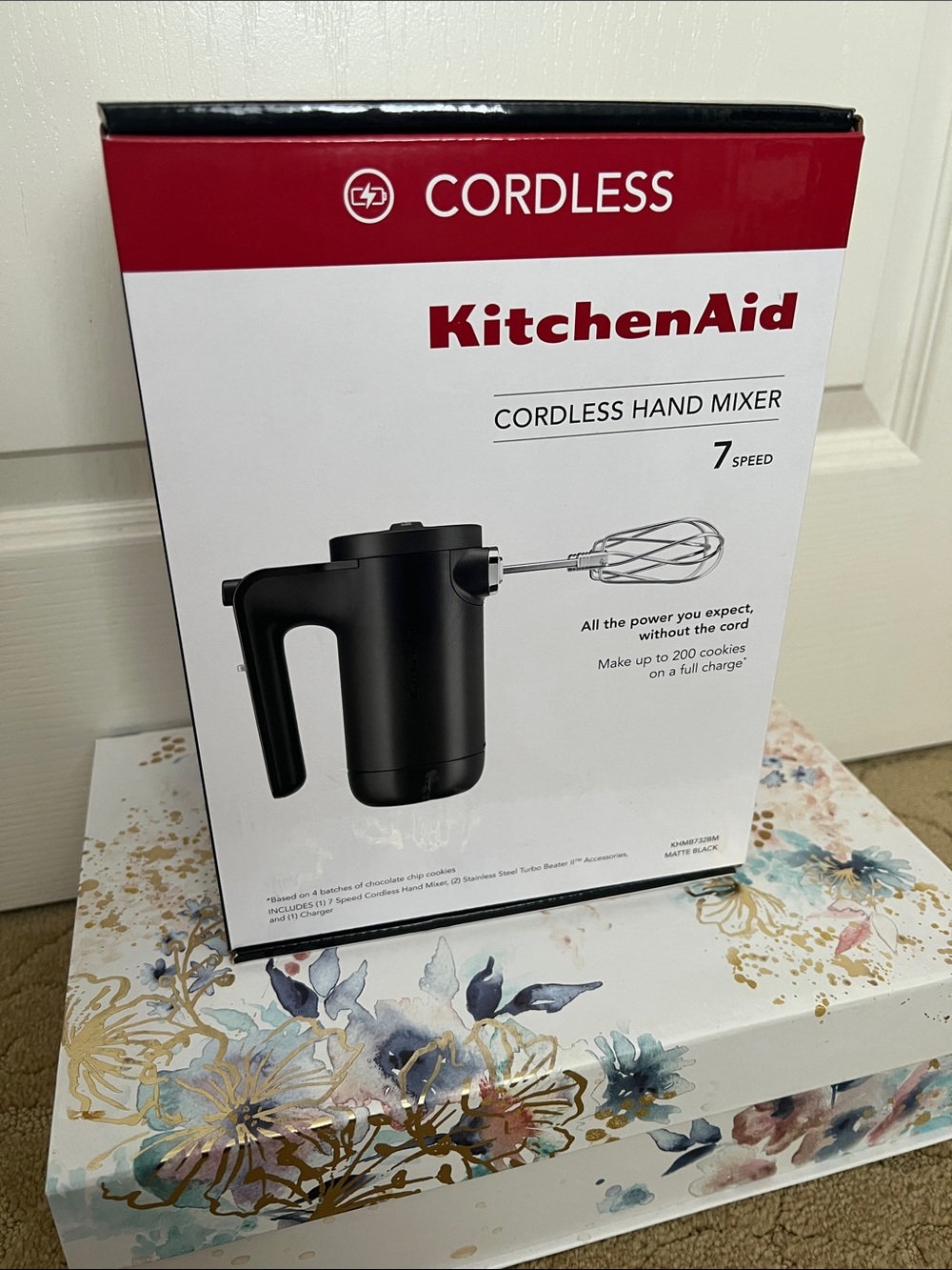 KitchenAid Cordless 7 Speed Hand Mixer in Matte Black